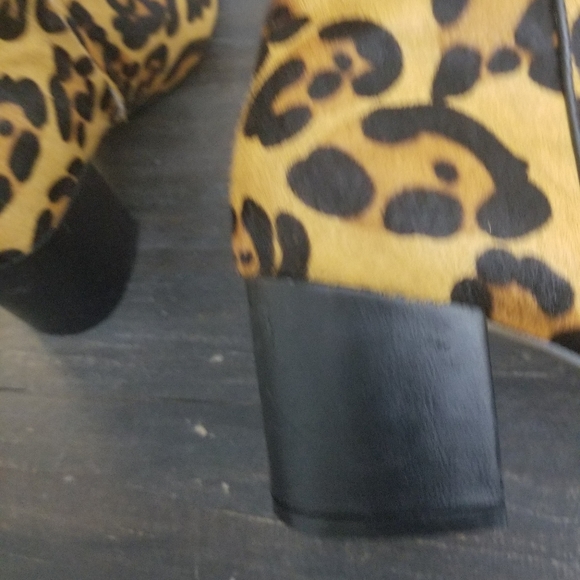 Calf Hair Leopard H&M Bootie leather heel 8 - Picture 4 of 8